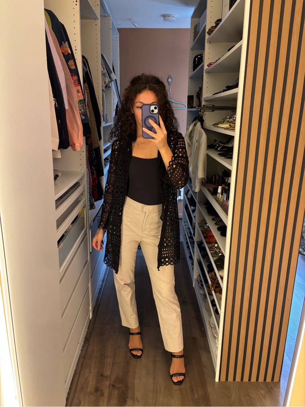 Italian made cotton trousers medium